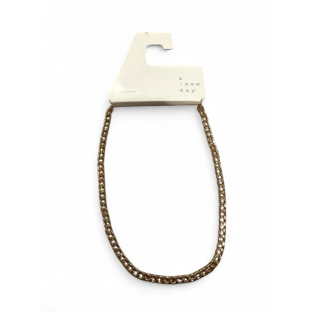 NWT A New Day Gold Tone Curb Chain 16